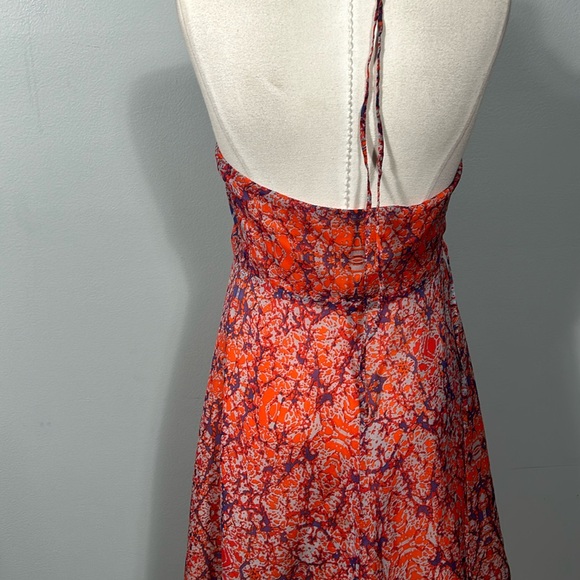 MM Couture by Miss Me Halter Strap Floral Wrap Dress with Ruffles Size Small - Picture 8 of 16